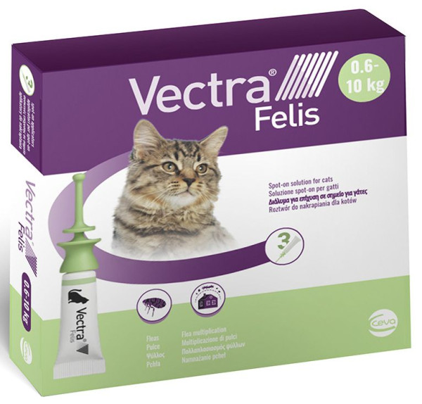 Вектра Феліс Vectra Felis краплі від бліх для кішок, 3 піпетки