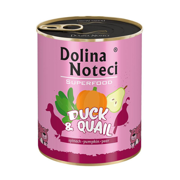 Консерва Dolina Noteci Superfood для cобак з качки та перепілки,800 гр