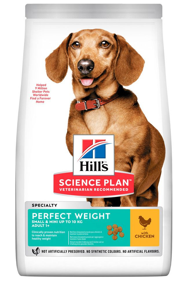 Хілс Hill's SP Canine Adult Small &amp; Mini Perfect Weight ідеальна вага, корм з куркою для собак до 10 кг, 1,5 кг (604255)