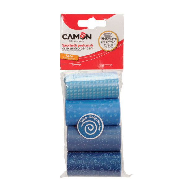 Пакети для собачих фекалій CAMON з ароматом дитячої присипки, 6 см