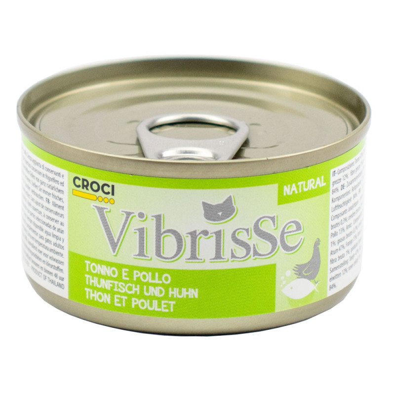 Vibrisse Croci Тунець з куркою, вологий консервований корм для дорослих кішок, 70 гр