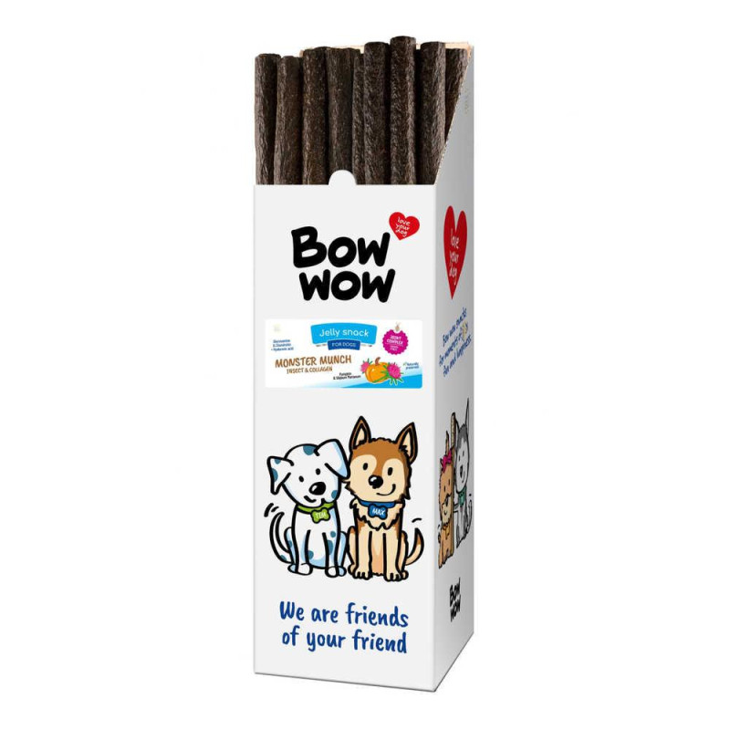 Ласощі  для собак "Bow wow" 53-58 см 175 гр, палички з яловичини,свинини,комах та птиці