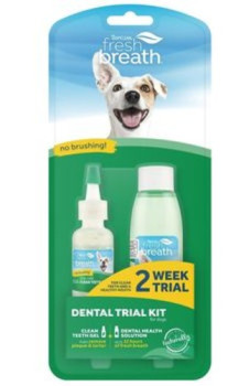 Набір Тропіклін Свіже Дихання TropiClean 2-Week Trial Kit для собак на 2 тижні, гель No Brush 15 мл + добавка у воду 120 мл