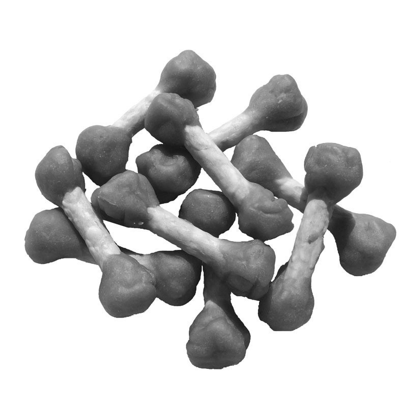 Гантельки з м'ясом курки на пресованій кістці з сиром'ятної шкіри, 500 г, 20 шт/ящ.