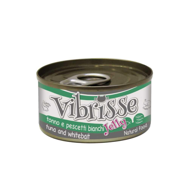 Конс. для котів CROCI VIBRISSE JELLY, тунець/корюшка в желе, 70 г