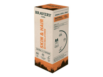 Bravery Care Oil Skin &amp; Hair харчова добавка для здоров'я шкіри та шерсті у собак, 500 мл