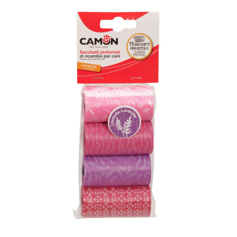 Пакети для собачих фекалій CAMON з ароматом лаванди, 6 см