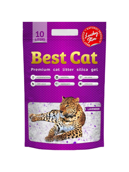 Силікагелевий наповнювач Best Cat Purple Lawanda 10л/4 Силікагелевий наповнювач Best Cat Purple Lawanda 10л/4