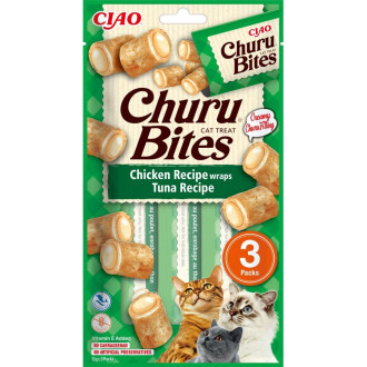 Ласощі INABA "Churu Bites" для котів, курка/тунець 3*10 гр