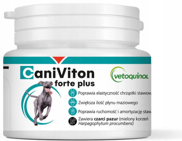 Вітаміни Vetoquinol Caniviton Forte Plus для поліпшення роботи зв'язок і суглобів у собак і кішок, 30 таблеток Вітаміни Vetoquinol Caniviton Forte Plus для поліпшення роботи зв'язок і суглобів у собак і кішок, 30 таблеток