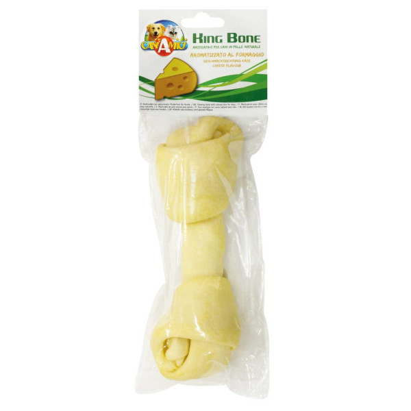 Кістка жилована вузлова CROCI KingBone Knotted Cheese, 15 см, 60 г