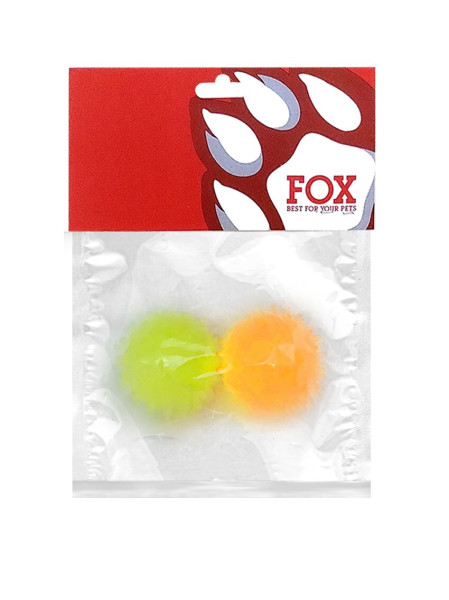 Набір іграшок ТМ "FOX" "М'ячі з шипами" жовтий+зелений, 4 см (з запахом ванілі) Набір іграшок ТМ "FOX" "М'ячі з шипами" жовтий+зелений, 4 см (з запахом ванілі)