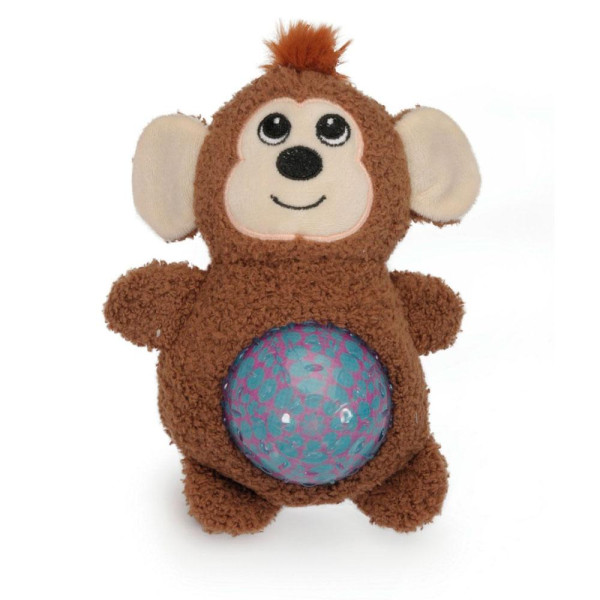 Іграшка для собак CAMON маленька мавпочка м'яка з поліестеру з пищалкою та вставкою з TPR, 20 см