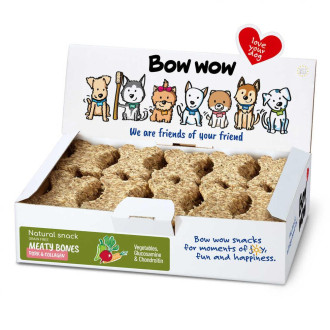 Ласощі  для собак "Bow wow" натуральні кісточки  з свининою та колагеном  box