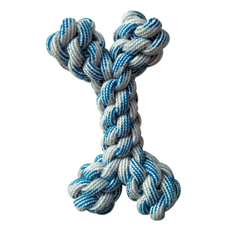Іграшка для соб. CROCI PASTEL Кісточка, канат бавовняний, блакитний, 20см
