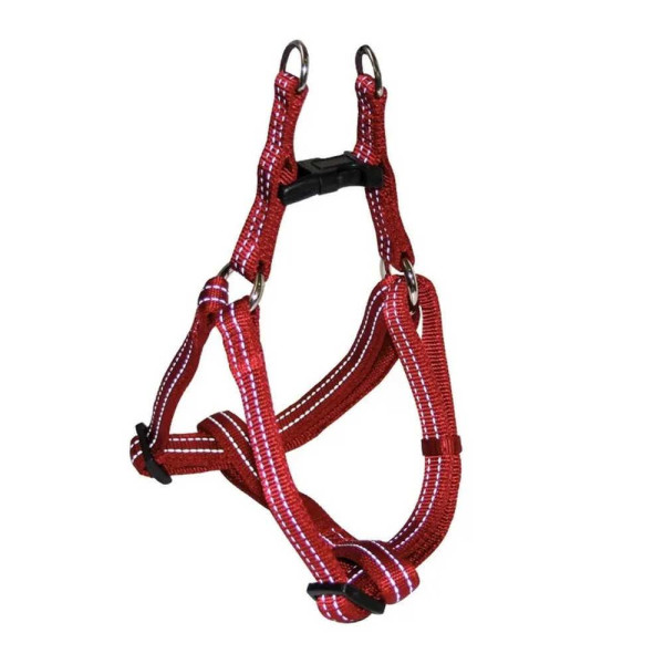 Шлея CROCI SOFT REFLECTIVE, світловідбиваюча, м'який, бордо, нейлон, 25-40x1 см