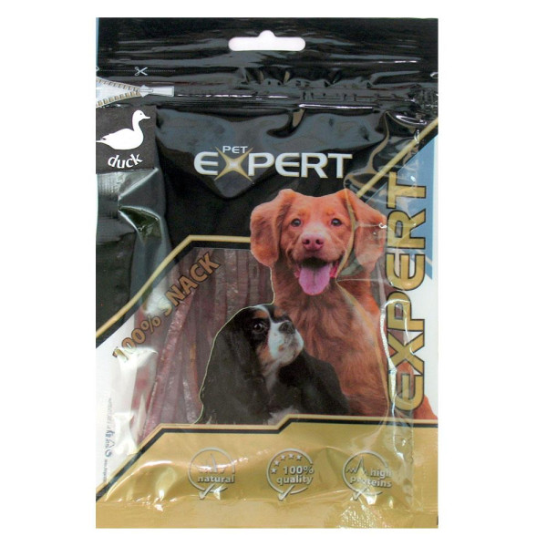 Ласощі для собак TETRAPET Expert, сушене качине м'ясо, смужки 10*0,3 см / 80 г