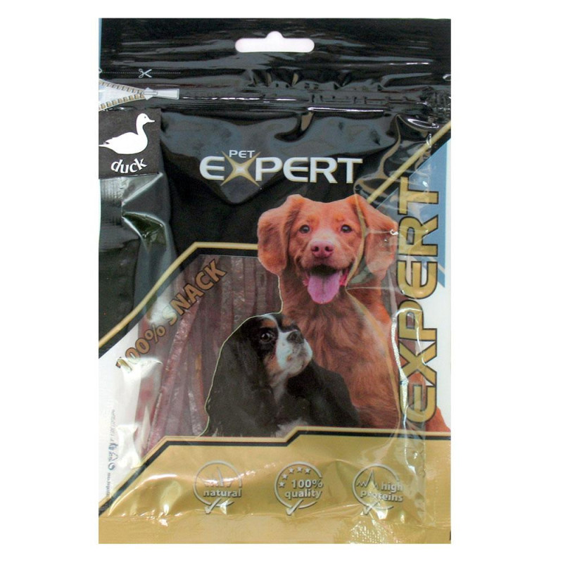 Ласощі для собак TETRAPET Expert, сушене качине м'ясо, смужки 10*0,3 см / 80 г