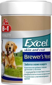 Вітаміни 8в1  Excel Brewer's Yeast з пивними дріжджами для шкіри вовни кішок і собак, 780 таблеток