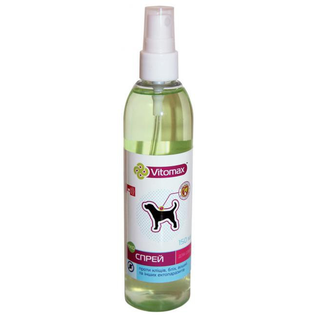 Вітомакс Vitomax Еко спрей від бліх і кліщів для собак і цуценят віком від 12 тижнів, 150 мл