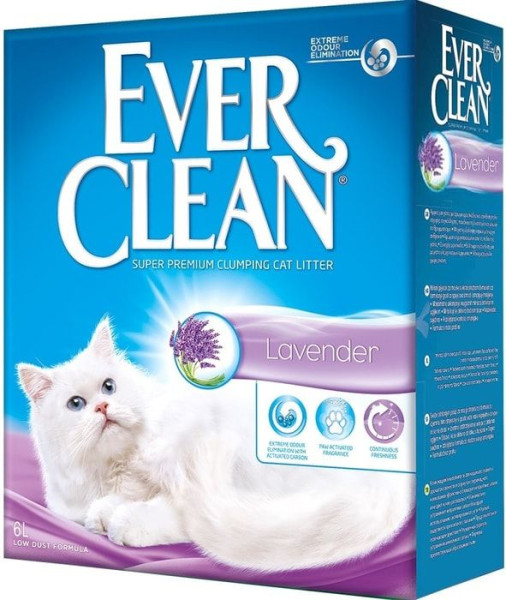 Лаванда Ever Clean Lavender комкуючий бентонітовий наповнювач для котячого туалету, 6 л (123455)