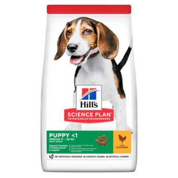 Хілс Hill's SP Puppy Medium Breed Chicken сухий корм з куркою для цуценят вагою 11-25 кг до 1 року, 2,5 кг (604267)