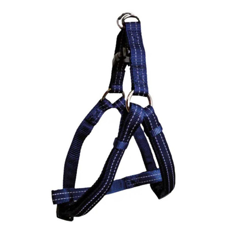 Шлея CROCI SOFT REFLECTIVE, світловідбиваюча, м'який, темно-синій, нейлон, 25-40x1 см