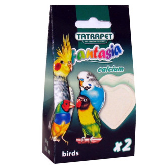 Мінеральний камінь TETRAPET для птахів Fantasia з кальцієм у вигляді серця, 2*30 г
