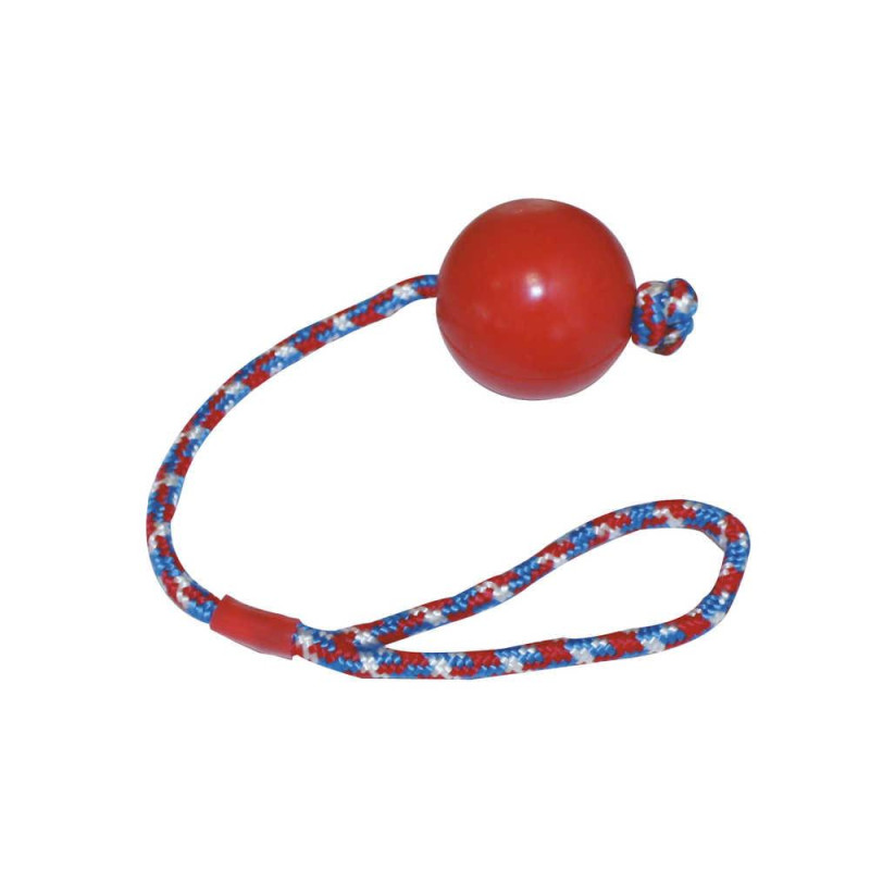 Іграшка для собак CROCI Литий м'яч на мотузці, гума, 6,5 см