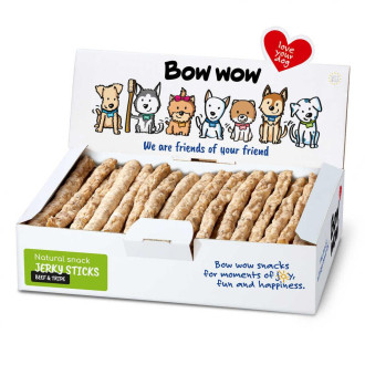 Ласощі  для собак "Bow wow" натуральні палички з рубцем  box