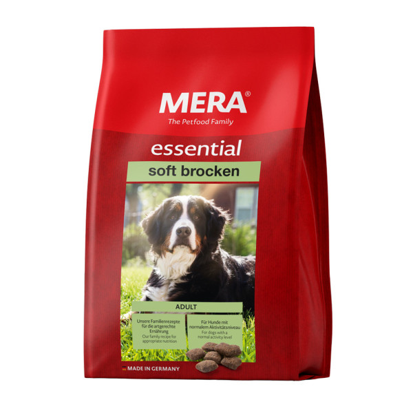 Мера Mera Essential Soft Brocken Dog сухий корм із м'ясом птиці для собак із нормальною активністю (м'яка крокета), 1 кг (061281 - 1226)