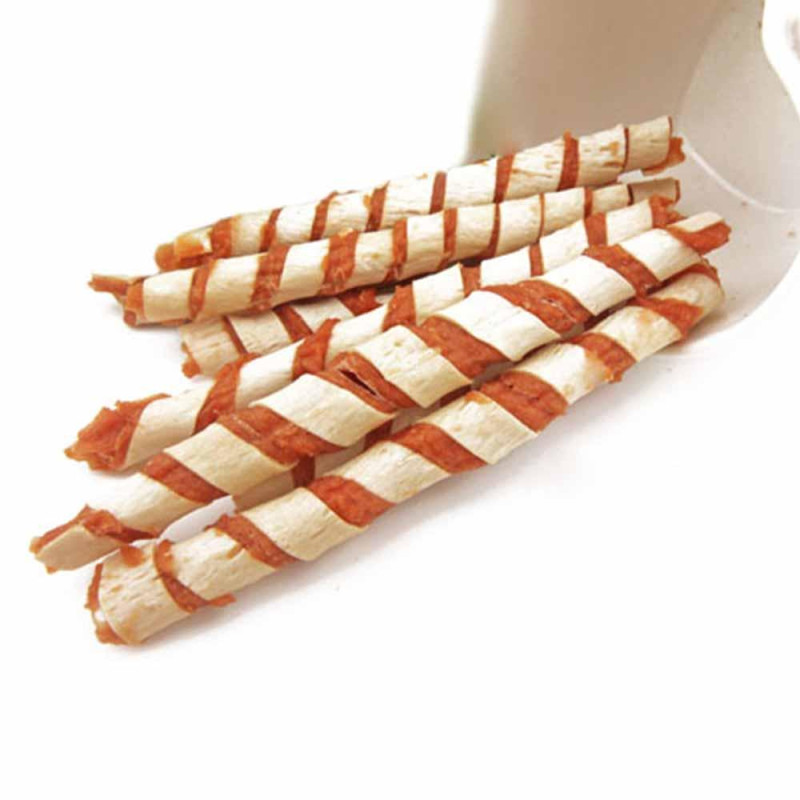 Ласощі "Селянські Смаколики" для собак,рулет з куркою та тріскою,8,5-12 см, 500г