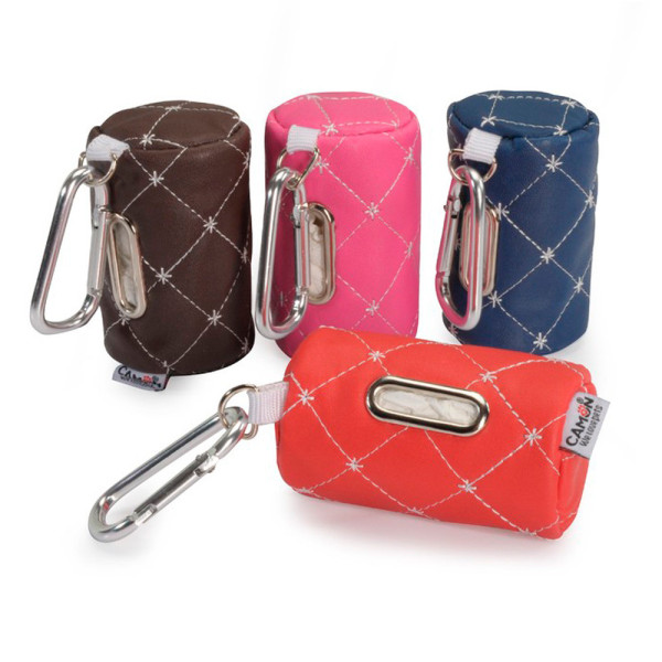 Іграшка для собак CAMON брелок-диспенсер для пакетів для собачих фекалій, стьобаний різнокольоровий, 8 см