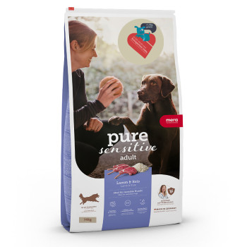 Мера Mera Pure Sensitive Dog Adult Lamm &amp; Reis сухий корм з ягням і рисом для середніх і великих собак, 14 кг (056654)