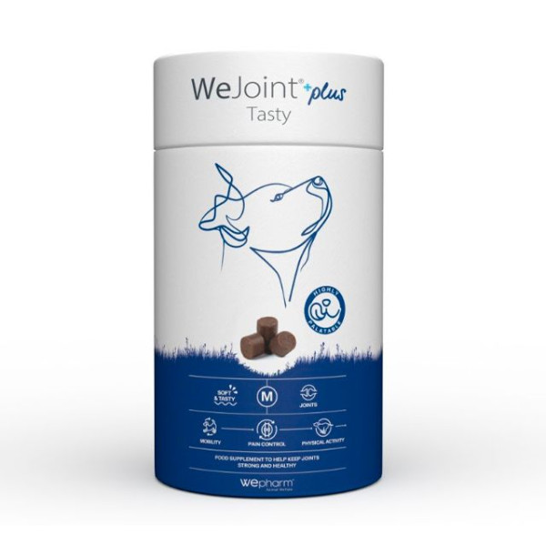 WeJoint Plus Tasty M Medium Breeds для підтримки здоров'я суглобів, хрящової тканини у собак середніх порід, 30 пастилок