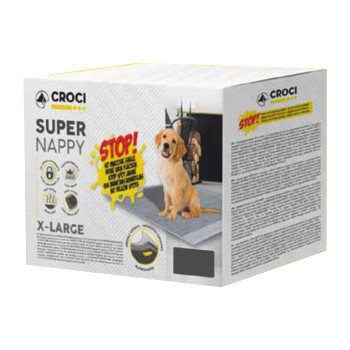 Пелюшки для великих собак Croci Super Nappy X - Large 71*86 з активованим вугіллям, 40 пелюшок в упаковці (CC060805)