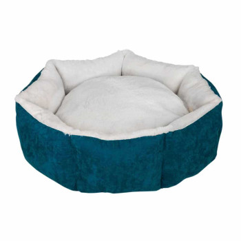 Диван Milord Cupcake ХL круглий, діаметр 98 см, для собак вагою до 35 кг, колір зелений/сірий (VR09//3664)