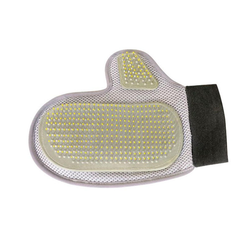 Рукавичка CAMON з тонкими зубчиками на сітці для вичісування та масажу собак, 1 шт