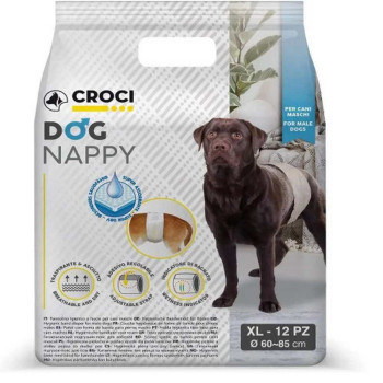 Підгузки-пояси Croci Dog Nappy for Male для псів, розмір XL, обхват 60-85 см, 12 підгузків (C6028998)