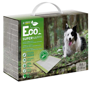 Пелюшки для собак Croci Super Nappy Eco абсорбуючі 84*57 см, 14 пелюшок в упаковці (C6028484)