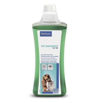 Vet Aquadent Fresh Virbac стоматологічний розчин для догляду за порожниною рота собак та кішок, 500 мл