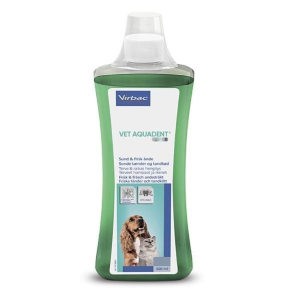 Vet Aquadent Fresh Virbac стоматологічний розчин для догляду за порожниною рота собак та кішок, 500 мл