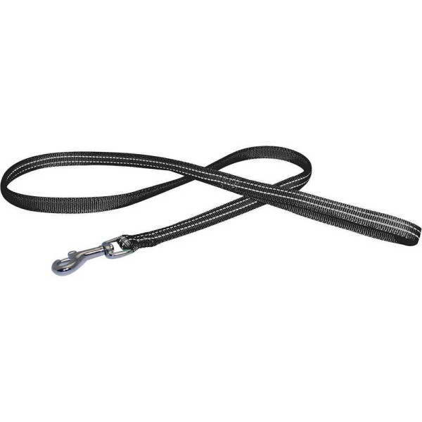 Повідець для собак CROCI SOFT REFLECTIVE, світловідбиваючий, м'який, чорний, нейлон, 120x1 см