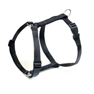 Шлея CROCI PETTORINA, чорна, нейлон, 55-95x1,9 см