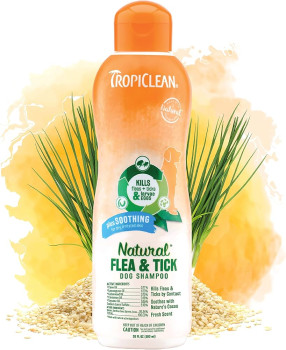 Шампунь TropiClean Natural Flea &amp; Tick заспокійливий від бліх і кліщів для собак і цуценят з 12 тижнів, 592 мл (202542)