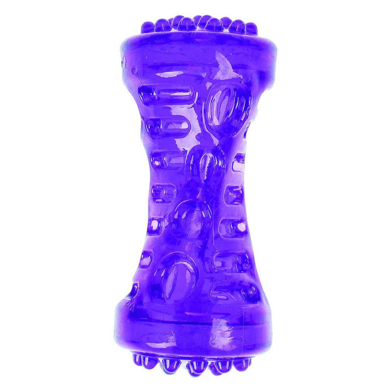 Іграшка для собак TETRAPET Dental Gum, гантелька гумова, пищалка, 12 см