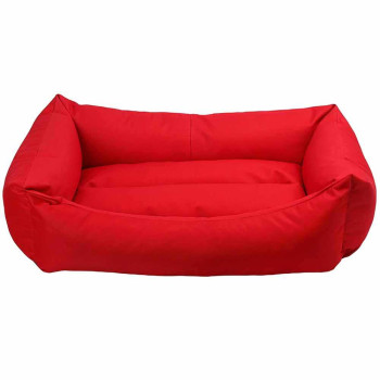 Milord GELATO 50*38*19 см S прямокутний лежак з бортиками для котів і собак, червоний