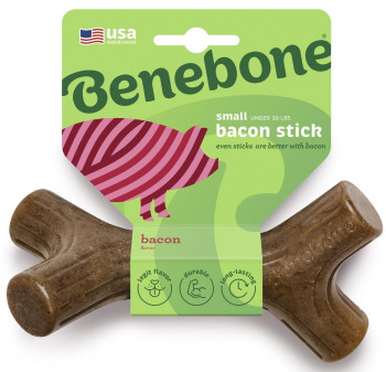 Жувальна іграшка Benebone Bacon Stick Small кісточка зі смаком бекону для собак вагою до 13 кг, розмір S (811300)