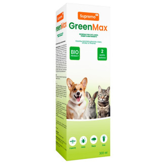 Біоспрей SUPREMO GreenMax для собак, котів, кролів та гризунів захист від паразитів на натуральній основі