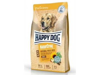 Happy Dog Naturcroq Adult Geflugell Pur &amp; Reis сухий корм із свійською птицею та рисом для дорослих собак, 4 кг (60512)